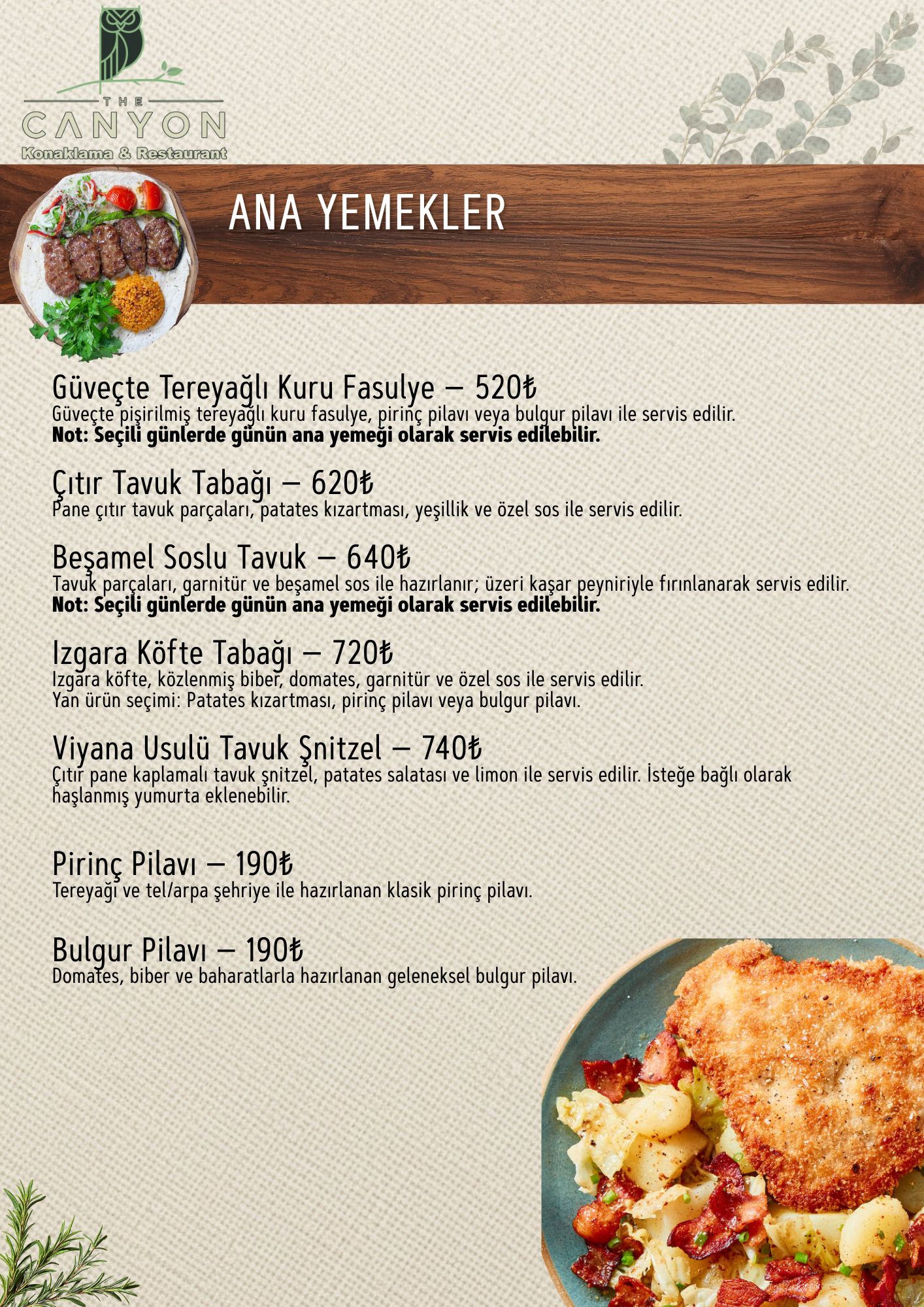 Menu Page