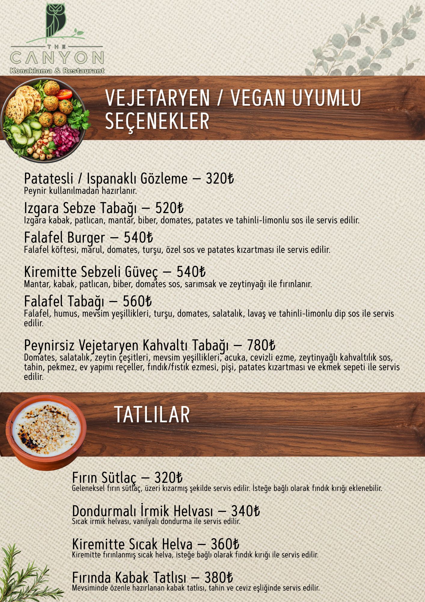 Menu Page