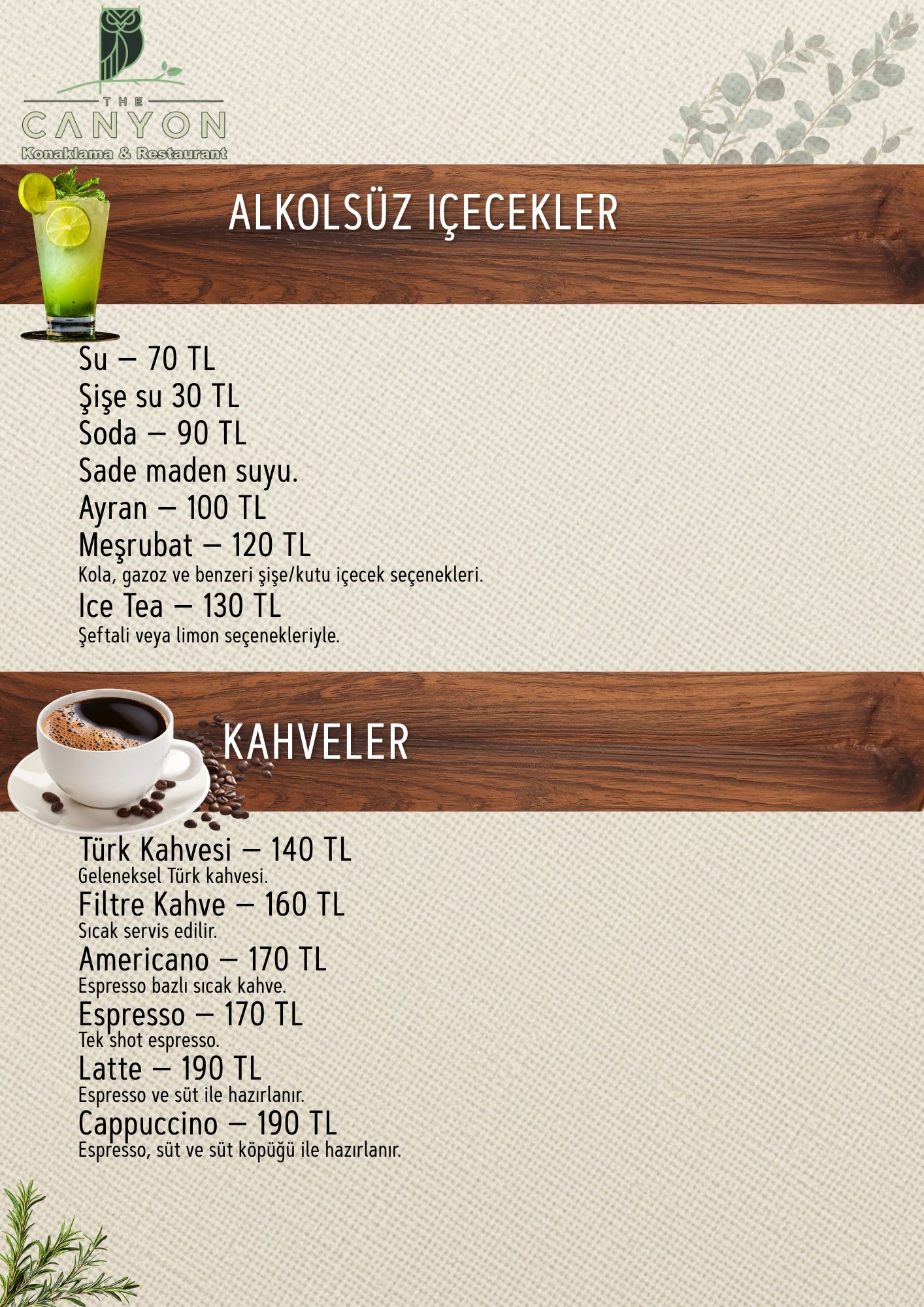 Menu Page